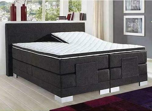 Boxspring Electrisch President 160 x 200 Detroit Black, Maison & Meubles, Chambre à coucher | Lits boxsprings