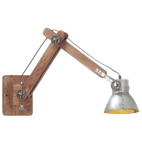 vidaXL Wandlamp industrieel rond E27 zilverkleurig, Huis en Inrichting, Lampen | Overige, Nieuw, Verzenden