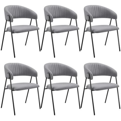 tectake Eetkamerstoel Bedano, gestoffeerd, geweven stof, 150, Huis en Inrichting, Stoelen, Verzenden