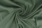 10 meter double gauze stof - Oud groen - 100% katoen, 200 cm of meer, Nieuw, Groen, 120 cm of meer