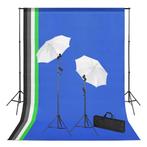 vidaXL Fotostudioset met achtergronden, lampen en paraplus, Audio, Tv en Foto, Verzenden, Nieuw