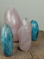 Prachtige edelsteen sculpturen - Rozenkwarts & Apatiet -, Verzamelen, Mineralen en Fossielen
