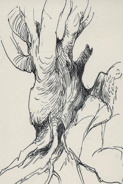 EV Dulieu, Jean - 1 Original drawing - Boom in Schotland -, Boeken, Stripverhalen