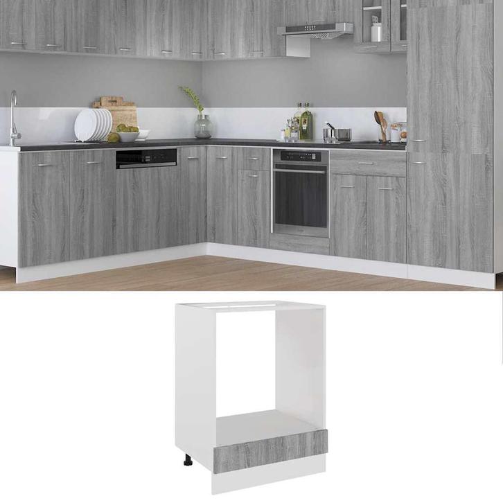 vidaXL Ovenkast Lyon 60x46x81,5 cm grijs sonoma eikenkleurig, Maison & Meubles, Armoires | Autre, Envoi