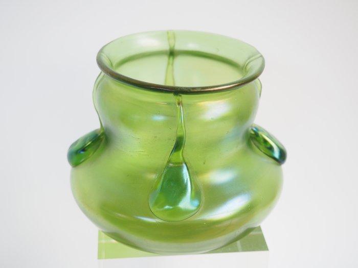 Loetz - Vaas - Glas - Kreta met tranen, Antiek en Kunst, Antiek | Glaswerk en Kristal