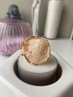 Carneool - Zilver, Verguld - Ring - Cameo Vintage Italian, Antiek en Kunst, Curiosa en Brocante
