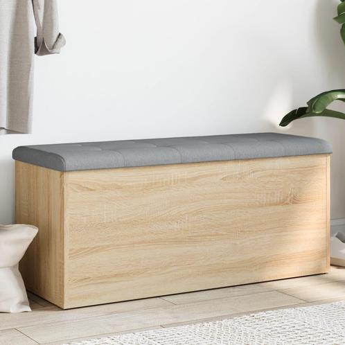 vidaXL Opbergbankje 102x42x45 cm bewerkt hout sonoma, Huis en Inrichting, Overige Huis en Inrichting, Nieuw, Verzenden