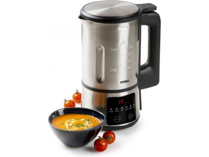 DOMO DO727BL - Soepmaker - 1,2L - 6 programma’s - RVS -, Elektronische apparatuur, Keukenmixers, Zo goed als nieuw, Verzenden