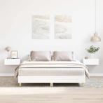 vidaXL Bedframe zonder matras 140x200 cm spaanplaat wit, Huis en Inrichting, Slaapkamer | Bedden, Verzenden, Nieuw