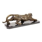 Statue, Panthère - 19.6 cm - Bronze, Marbre, Antiquités & Art