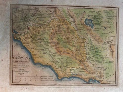 Italië - Lazio // Romeinse Campagna; Bartolomeo BORGHI, Livres, Atlas & Cartes géographiques