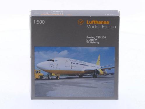 Schaal 1:500 Herpa 505895 Lufthansa Boeing 737-200 Wolfs..., Hobby en Vrije tijd, Modelbouw | Vliegtuigen en Helikopters, Zo goed als nieuw