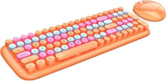 Candy XR Kleur Draadloos Toetsenbord en Muisset - Oranje, Verzamelen, Overige Verzamelen, Verzenden