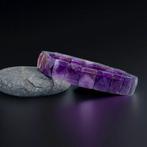 Amethistarmband van mooie kwaliteit. Geslepen vierkante, Verzamelen