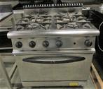 RVS Gasfornuis met 4 branders en oven 80cm, Electroménager, Cuisinières