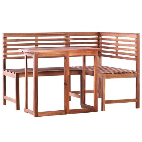 vidaXL Mobilier de bistro 2 pcs Bois dacacia massif, Jardin & Terrasse, Ensembles de jardin, Neuf, Envoi