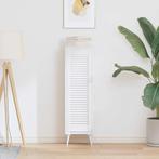 vidaXL Kastdeur louvre design 99x29,5 cm wit, Verzenden, Nieuw