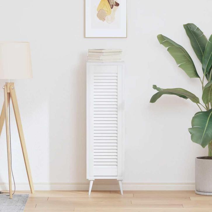 vidaXL Kastdeur louvre design 99x29,5 cm wit, Doe-het-zelf en Bouw, Hang- en Sluitwerk, Nieuw, Verzenden