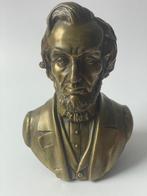 sculptuur, Abraham Lincoln - 18.5 cm - Gepatineerd brons, Antiek en Kunst, Antiek | Keramiek en Aardewerk