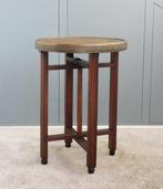 Bijzettafel - Antieke Rokerstafel - Hout, Koper - Koperen