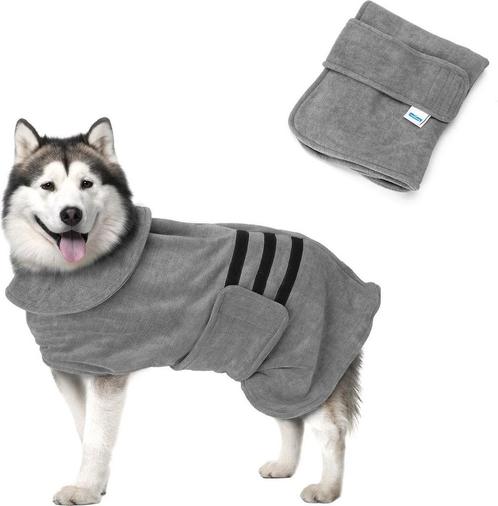 Nobleza Hondenbadjas - Ruglengte 60cm - L - Grijs, Dieren en Toebehoren, Overige Dieren-accessoires, Verzenden