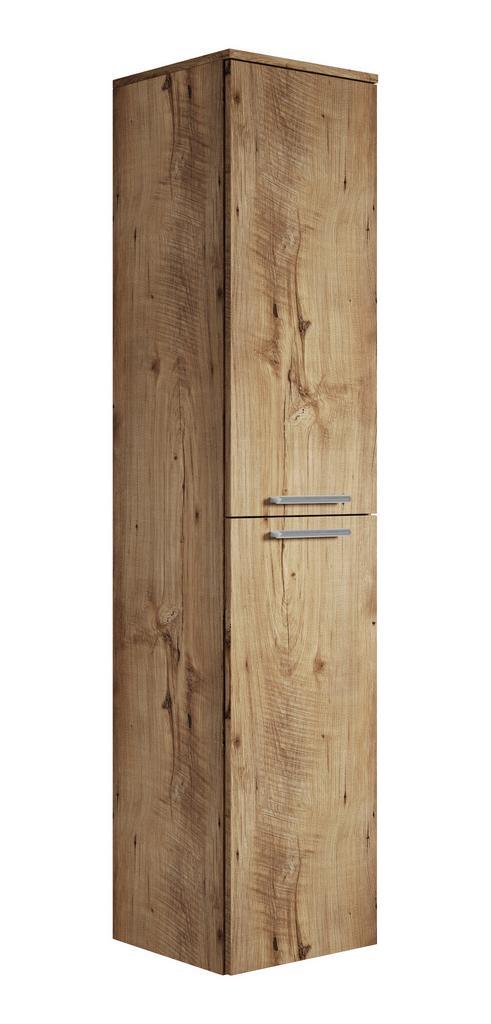 Badkamerkast Venus 30 x 30 x 160 cm Kastanje Eiken Kolomkast, Doe-het-zelf en Bouw, Sanitair, Nieuw, Verzenden