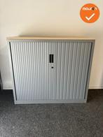 Roldeurkast -105x120x47cm - Zilvergrijs met zilvergrijze deu, Werkplek, Ophalen of Verzenden, Gebruikt, Kast
