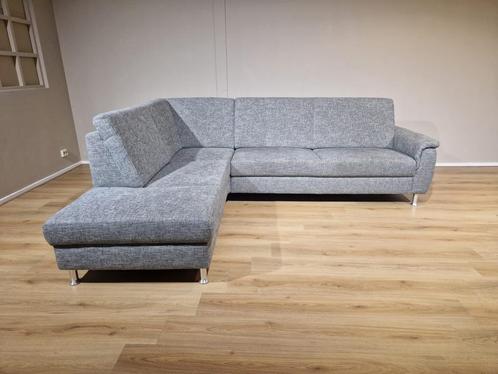 Ewald Schillig Hoekbank - Grijs - Stof - Design - Nieuwstaat, Maison & Meubles, Canapés | Sofas & Chaises Longues, Enlèvement ou Envoi