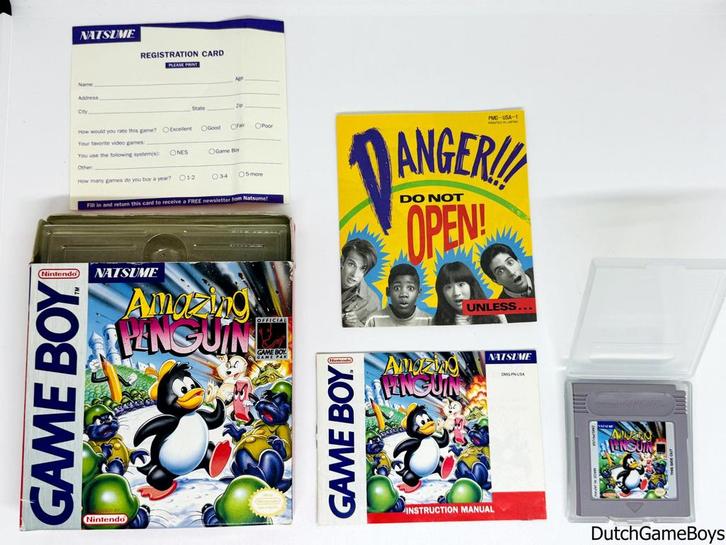Gameboy Classic - Amazing Penguin + Reg. Card - USA, Games en Spelcomputers, Games | Nintendo Game Boy, Gebruikt, Verzenden