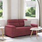 vidaXL 2-zitsbank wijnrood 120 cm stof, Huis en Inrichting, Verzenden, Nieuw