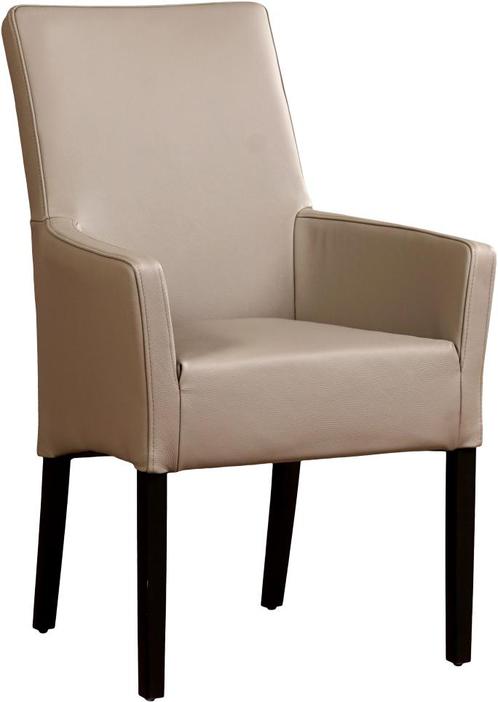 Taupe leren landelijke eetkamerstoel - Toledo Leer Khaki, Huis en Inrichting, Stoelen, Overige kleuren, Eén, Nieuw, Leer, Ophalen of Verzenden