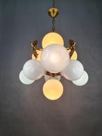 Lamp - Hanger - 10 bollen - Kristal, Messing