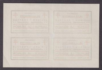 Frankrijk 1945 - Blok van 4 vignetten, postverbinding Saumur