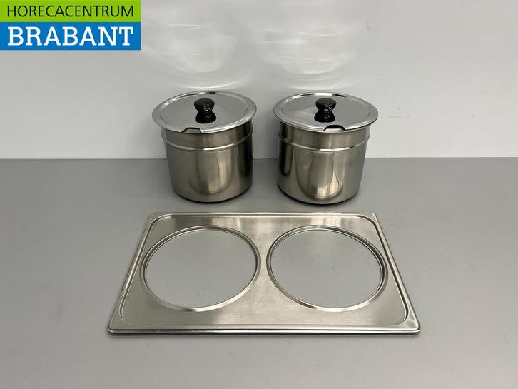 Insert en acier inoxydable pour Bain Marie 2 x 6 litres, Zakelijke goederen, Horeca | Keukenapparatuur, Verzenden