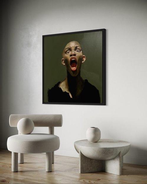 Houessou Koffins Bryan (1999) - Un cri sous la peau, Antiek en Kunst, Kunst | Schilderijen | Modern