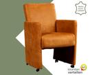 Leren eetkamerstoel Elegant - Kenia Cognac (cognac) - Met, Huis en Inrichting, Stoelen, Eigentijds, Modern, Bruin, Nieuw, Leer