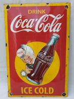 Emaille plaat - Oud reclamebord Coca-Cola 30 x 20 cm, Antiek en Kunst, Antiek | Wandborden en Tegels