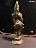 Beeldje, Statue Shiva–Parvati en bronze – fin du XX siècle, Antiquités & Art