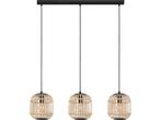 EGLO Bordesley Hanglamp - E27 - 91 cm - Zwart/Hout, Verzenden