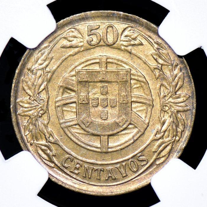 Portugal. Republic. 50 centavos 1926 - NGC - MS 64, Postzegels en Munten, Munten | Europa | Niet-Euromunten