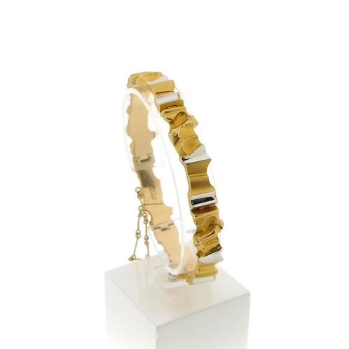 Bicolor gouden Lapponia armband; Alba | 19 cm, Handtassen en Accessoires, Armbanden, Overige kleuren, Gebruikt, Goud, Ophalen of Verzenden
