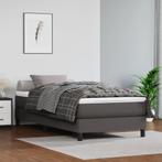 vidaXL Boxspring bed kunstleer grijs 80x200 cm, Verzenden