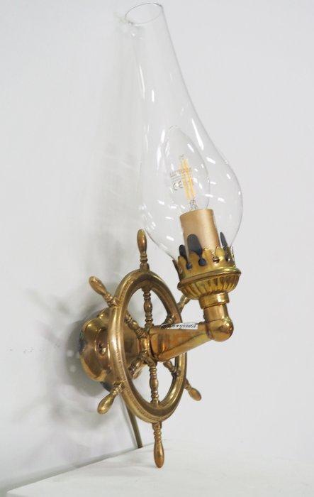 Foresti Suardi - Wandlamp - Glas, Brons - Navigatie roer, Antiek en Kunst, Curiosa en Brocante