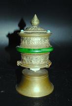 Koper gebedswiel met mantras 16 cm Newar - Nepal (Zonder, Antiek en Kunst