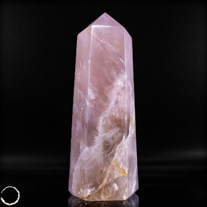 Elegante rozenkwarts-obelisk – Tijdloze schoonheid in, Verzamelen, Mineralen en Fossielen