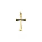 Gouden hanger van een kruis (religieus, kruis kettinghanger), Handtassen en Accessoires, Bedels, Ophalen of Verzenden, Gebruikt