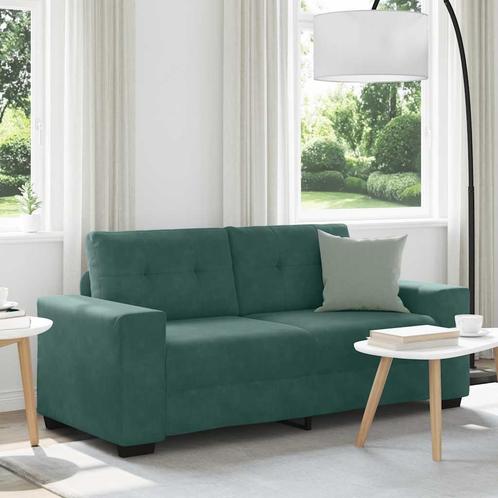 vidaXL Loveseat Sofa Donkergroen 140 cm Fluweel, Huis en Inrichting, Zetels | Zetels, Nieuw, Verzenden