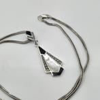 Zilver, 925 Sterling Zilver Zwart Onyx, Moeder van Parel &, Antiek en Kunst
