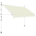 vidaXL Luifel handmatig uittrekbaar 300 cm crème, Verzenden, Nieuw