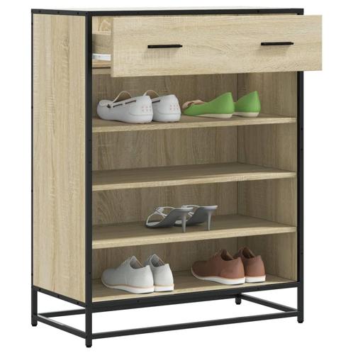 vidaXL Schoenenkast 75x38x97,5 cm bewerkt hout en metaal, Huis en Inrichting, Kasten | Schoenenkasten, Nieuw, Verzenden